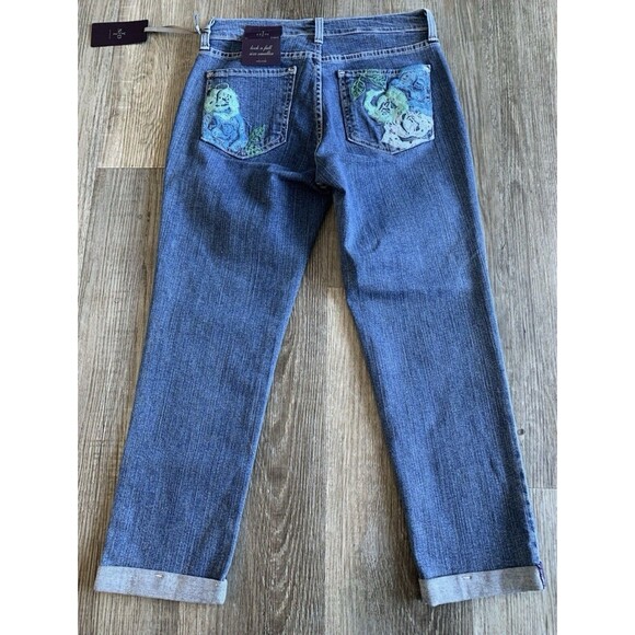 NYDJ Kendall Ankle Embroidered Pockets Not Your Daughter Jeans Women’s 4 Petite - Picture 12 of 12